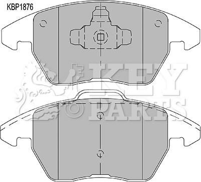 Key Parts KBP1876 - Bremžu uzliku kompl., Disku bremzes autodraugiem.lv