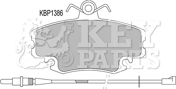 Key Parts KBP1386 - Bremžu uzliku kompl., Disku bremzes autodraugiem.lv