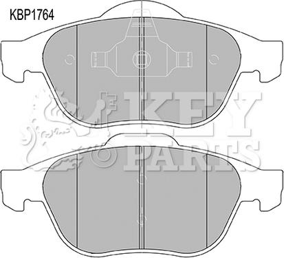 Key Parts KBP1764 - Bremžu uzliku kompl., Disku bremzes autodraugiem.lv