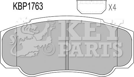 Key Parts KBP1763 - Bremžu uzliku kompl., Disku bremzes autodraugiem.lv