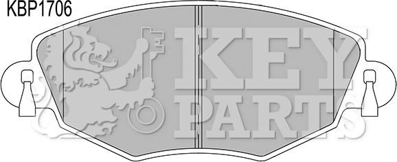 Key Parts KBP1706 - Bremžu uzliku kompl., Disku bremzes autodraugiem.lv