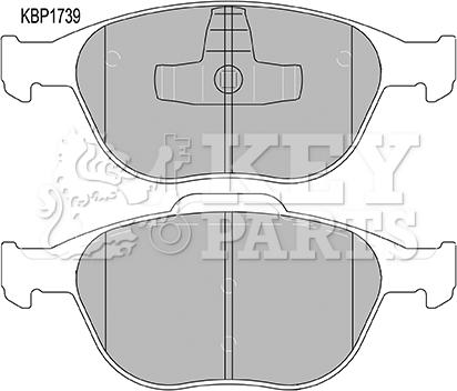 Key Parts KBP1739 - Bremžu uzliku kompl., Disku bremzes autodraugiem.lv