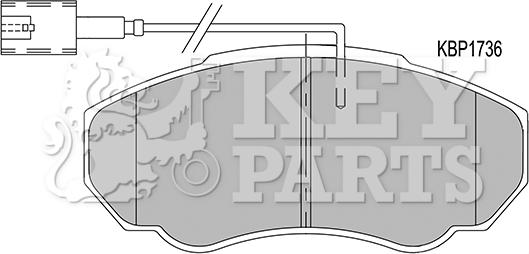 Key Parts KBP1736 - Bremžu uzliku kompl., Disku bremzes autodraugiem.lv