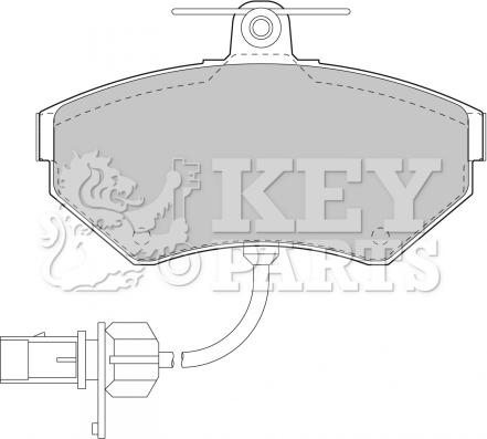 Key Parts KBP1733 - Bremžu uzliku kompl., Disku bremzes autodraugiem.lv
