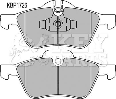 Key Parts KBP1726 - Bremžu uzliku kompl., Disku bremzes autodraugiem.lv