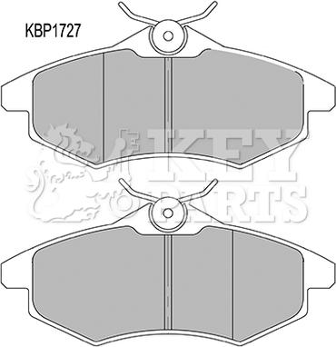 Key Parts KBP1727 - Bremžu uzliku kompl., Disku bremzes autodraugiem.lv