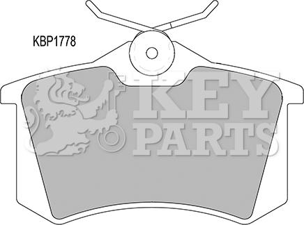 Key Parts KBP1778 - Bremžu uzliku kompl., Disku bremzes autodraugiem.lv