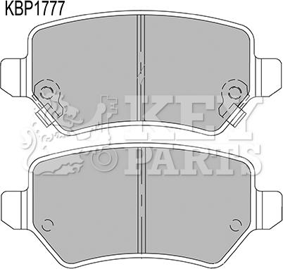 Key Parts KBP1777 - Bremžu uzliku kompl., Disku bremzes autodraugiem.lv