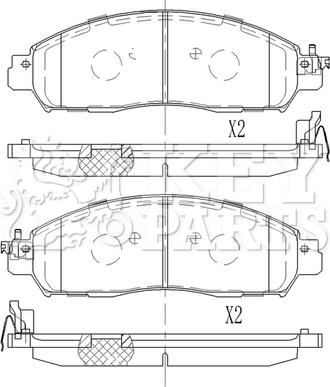 Key Parts KBP2569 - Bremžu uzliku kompl., Disku bremzes autodraugiem.lv