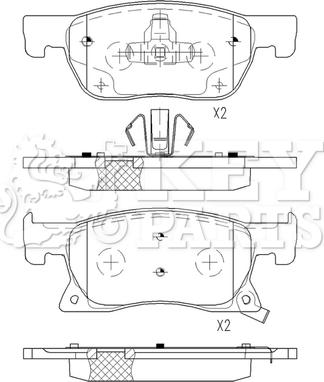 Key Parts KBP2567 - Bremžu uzliku kompl., Disku bremzes autodraugiem.lv