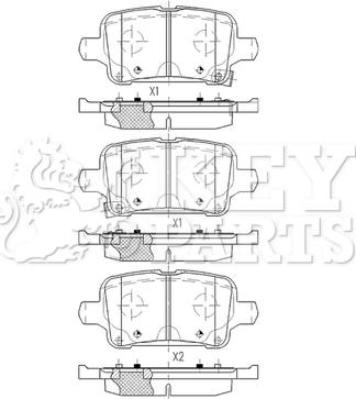 Key Parts KBP2579 - Bremžu uzliku kompl., Disku bremzes autodraugiem.lv