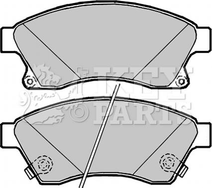 Key Parts KBP2090 - Bremžu uzliku kompl., Disku bremzes autodraugiem.lv