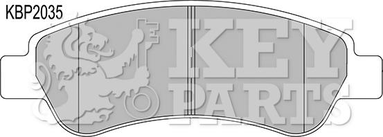 Key Parts KBP2035 - Bremžu uzliku kompl., Disku bremzes autodraugiem.lv