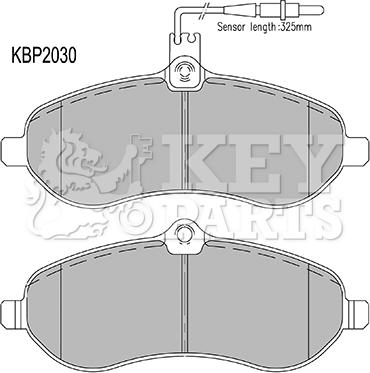 Key Parts KBP2030 - Bremžu uzliku kompl., Disku bremzes autodraugiem.lv
