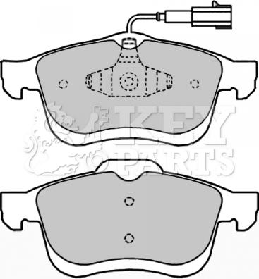 Key Parts KBP2250 - Bremžu uzliku kompl., Disku bremzes autodraugiem.lv