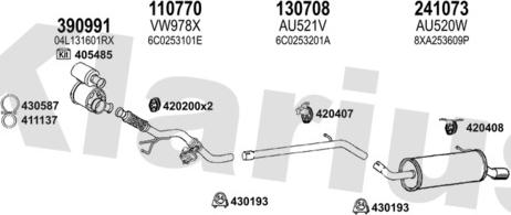 Klarius 940973E - Izplūdes gāzu sistēma autodraugiem.lv