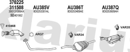 Klarius 940497U - Izplūdes gāzu sistēma autodraugiem.lv