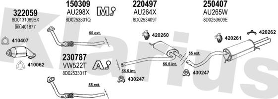 Klarius 940441E - Izplūdes gāzu sistēma autodraugiem.lv