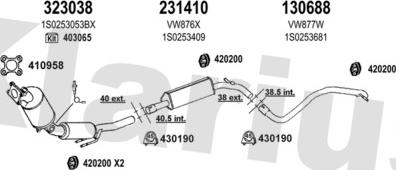 Klarius 931708E - Izplūdes gāzu sistēma autodraugiem.lv