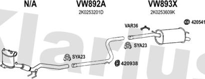 Klarius 931725U - Izplūdes gāzu sistēma autodraugiem.lv