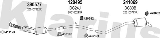 Klarius 520017E - Izplūdes gāzu sistēma autodraugiem.lv