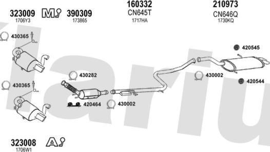 Klarius 631478E - Izplūdes gāzu sistēma autodraugiem.lv