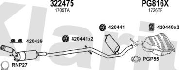 Klarius 631109U - Izplūdes gāzu sistēma autodraugiem.lv