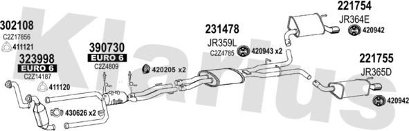 Klarius 080232E - Izplūdes gāzu sistēma autodraugiem.lv