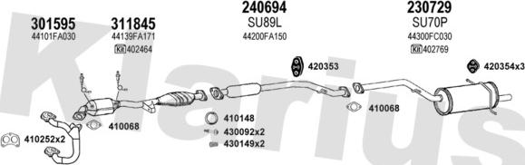 Klarius 800046E - Izplūdes gāzu sistēma autodraugiem.lv