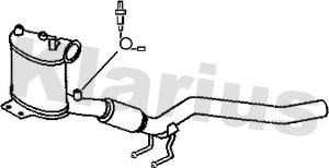 Klarius 390229 - Nosēdumu / Daļiņu filtrs, Izplūdes gāzu sistēma autodraugiem.lv