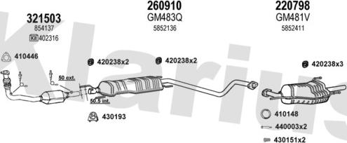 Klarius 391405E - Izplūdes gāzu sistēma autodraugiem.lv