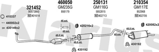 Klarius 391183E - Izplūdes gāzu sistēma autodraugiem.lv