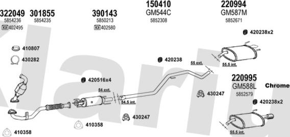 Klarius 391714E - Izplūdes gāzu sistēma autodraugiem.lv