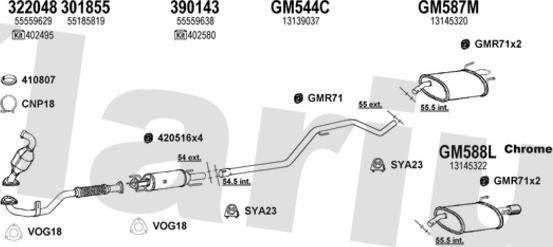 Klarius 391714U - Izplūdes gāzu sistēma autodraugiem.lv