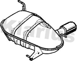 Klarius 241149 - Izplūdes gāzu trokšņa slāpētājs (pēdējais) autodraugiem.lv