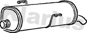 Klarius 210659 - Izplūdes gāzu trokšņa slāpētājs (pēdējais) autodraugiem.lv
