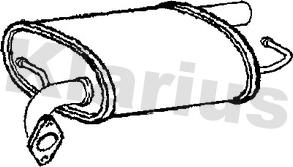 Klarius 211020 - Izplūdes gāzu trokšņa slāpētājs (pēdējais) autodraugiem.lv