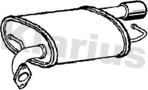 Klarius 211072 - Izplūdes gāzu trokšņa slāpētājs (pēdējais) autodraugiem.lv