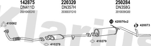 Klarius 270586E - Izplūdes gāzu sistēma autodraugiem.lv