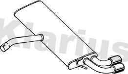 Klarius SE248G - Izplūdes gāzu trokšņa slāpētājs (pēdējais) autodraugiem.lv