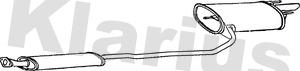 Klarius TY370T - Izplūdes gāzu trokšņa slāpētājs (pēdējais) autodraugiem.lv