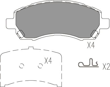 Klaxcar France 24012z - Bremžu uzliku kompl., Disku bremzes autodraugiem.lv