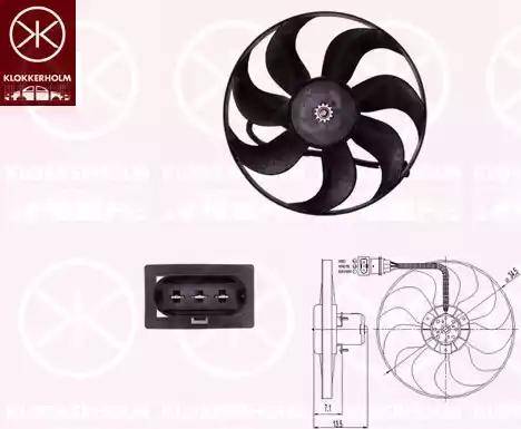 Klokkerholm 95232605 - Ventilators, Motora dzesēšanas sistēma autodraugiem.lv