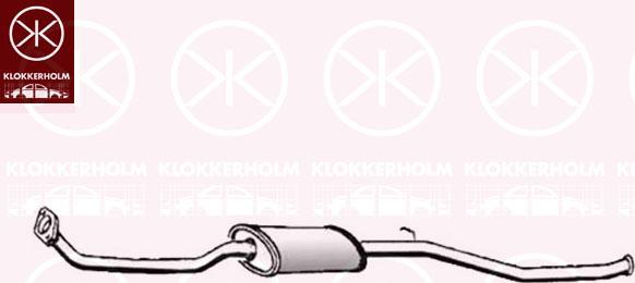 Klokkerholm 55608655 - Vidējais izpl. gāzu trokšņa slāpētājs autodraugiem.lv