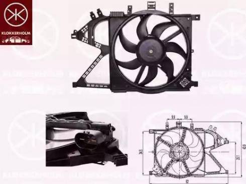 Klokkerholm 50232602 - Ventilators, Motora dzesēšanas sistēma autodraugiem.lv