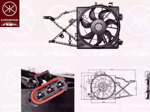 Klokkerholm 50772602 - Ventilators, Motora dzesēšanas sistēma autodraugiem.lv