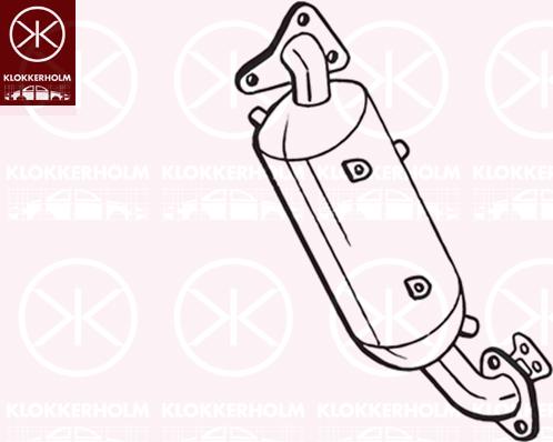 Klokkerholm 095-316 - Nosēdumu / Daļiņu filtrs, Izplūdes gāzu sistēma autodraugiem.lv