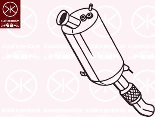 Klokkerholm 097-753 - Nosēdumu / Daļiņu filtrs, Izplūdes gāzu sistēma autodraugiem.lv