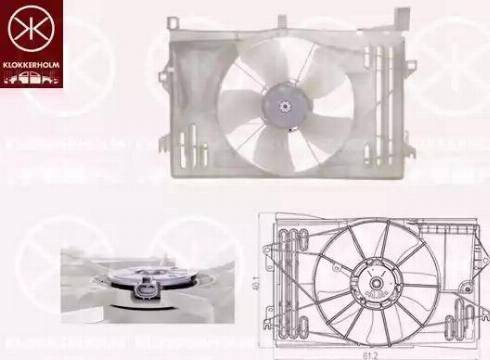 Klokkerholm 81162601 - Ventilators, Motora dzesēšanas sistēma autodraugiem.lv