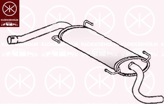 Klokkerholm 20978671 - Izplūdes gāzu trokšņa slāpētājs (pēdējais) autodraugiem.lv